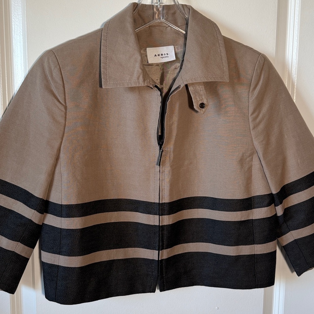 Akris Punto Zip Up Blazer Jacket & Skirt - Size 8 - Picture 3 of 16